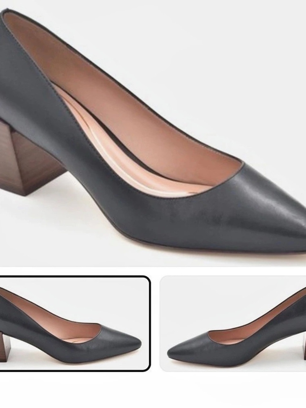 Cole Haan Cassandra Block Heel Pump Black & Brown